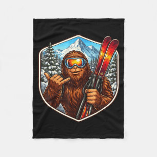 Cobertor De Velo Sasquatch esquiando big-foot shaka esqui amante es