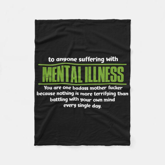 Cobertor De Velo Saúde Mental Consciência Doença Mental (Frente)