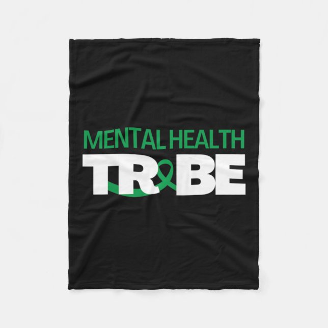 Cobertor De Velo Saúde Tribo Saúde Mental Consciência (Frente)