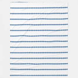 Cobertor De Velo Scallops escuros do azul de Wedgewood no branco