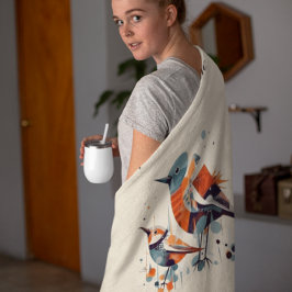 Cobertor De Velo Scandi Aviary Duet, personalizado