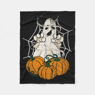 Cobertor De Velo Scareen Halloween Pumpkin Ghoul Spider Cre