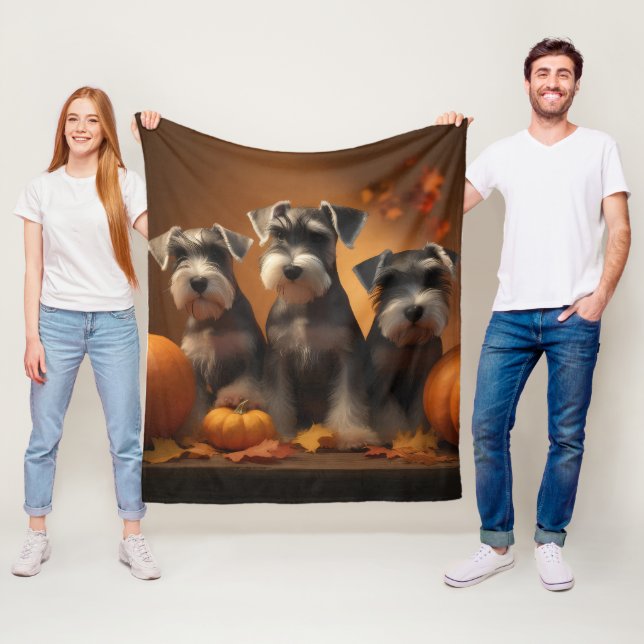 Cobertor De Velo Schnauzer Puppy Autumn Delight Pumpkin (In Situ)