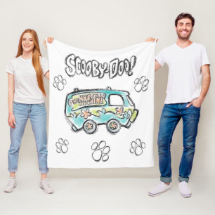 Cobertor De Velo Scooby-Doo Esboço da Máquina Misteriosa