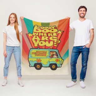 Cobertor De Velo Scooby-Doo "Onde Você Está?" Cartoon Van Retro