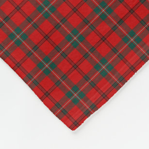 Cobertor De Velo Scott Clan Red e Forest Green Tartan