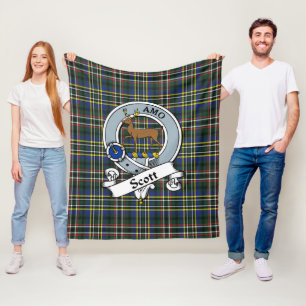 Cobertor De Velo Scott Green Modern Clan Crachá Tartan Xadrez