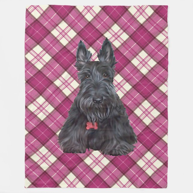 Cobertor De Velo Scottie em Tartan (Frente)