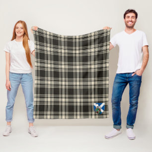 Cobertor De Velo Scotts Menzies Black & White Ancian Xadrez