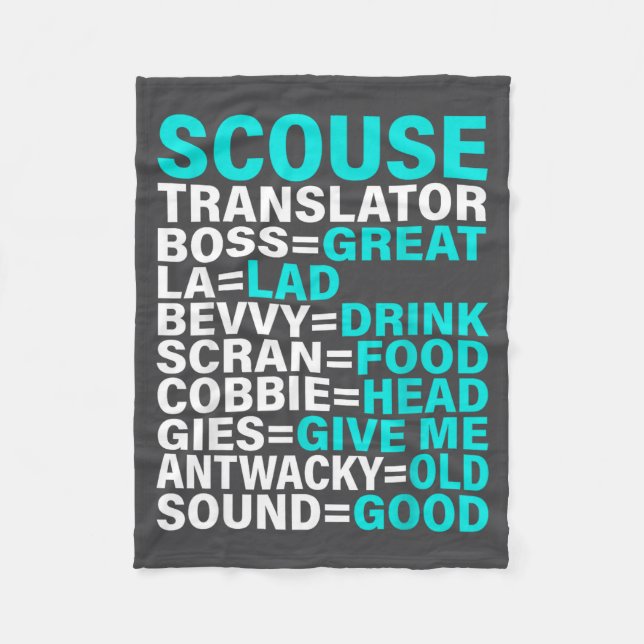 Cobertor De Velo Scouse Accent Translator Funny Liverol  (Frente)