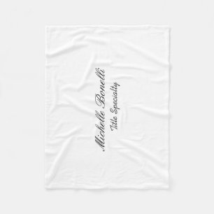 Cobertor De Velo Script Classy Na moda adicione seu nome