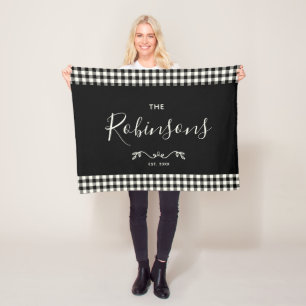 Cobertor De Velo Script da Família de Cheque de Buffalo Russo Moder