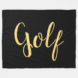 Cobertor De Velo Script GOLF do rico em preto Elegante moderno e pr
