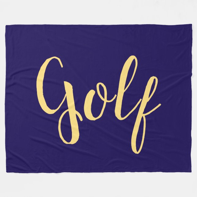 Cobertor De Velo Script GOLF do rico em preto Elegante moderno e pr (Frente (Horizontal))