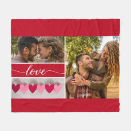 Cobertor De Velo Script "Love" Personalizado Colagem de Fotografias