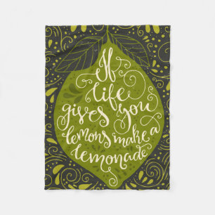 Cobertor De Velo Se a vida o dá os limões fazem uma limonada