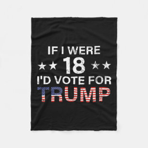 Cobertor De Velo Se eu tivesse 18 anos eu votaria em Trump 2024