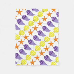 Cobertor De Velo Sea Shell Conch Starfish Beach House