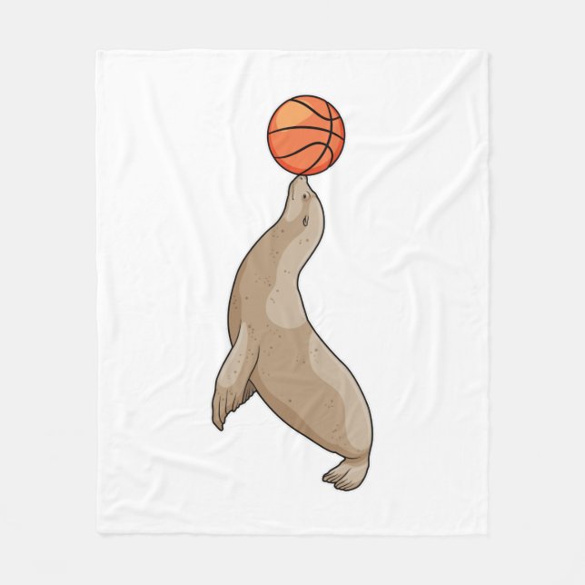 Cobertor De Velo Seal with Basketball (Frente)