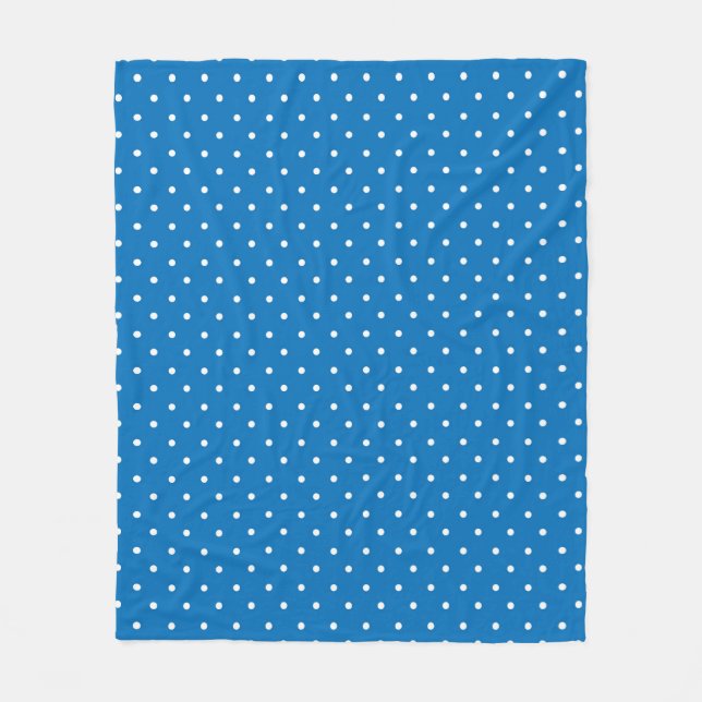 Cobertor De Velo Seamless blue background polka dot pattern  (Frente)