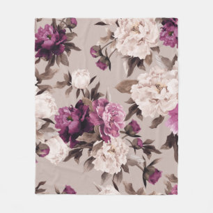 Cobertor De Velo Seamless floral pattern with roses on light backgr