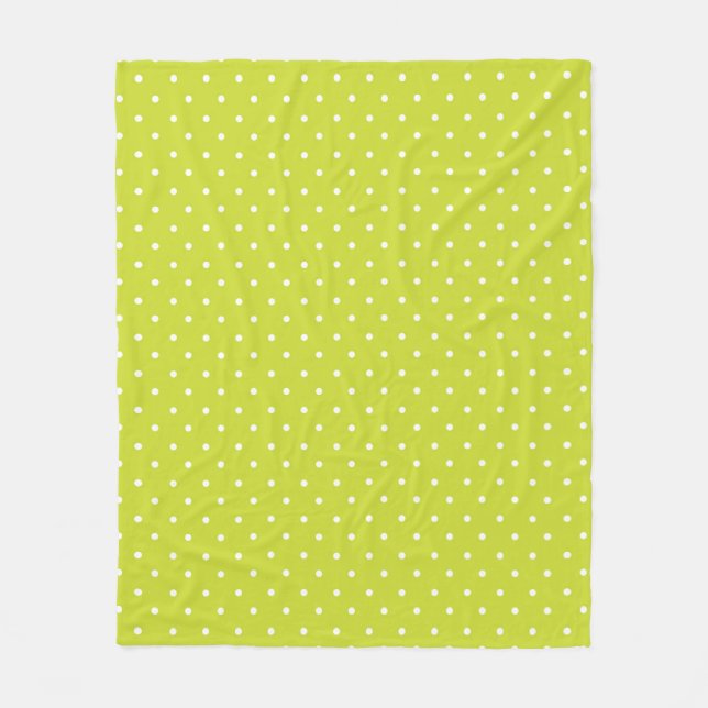 Cobertor De Velo Seamless pattern  bright lime polka dot pattern (Frente)