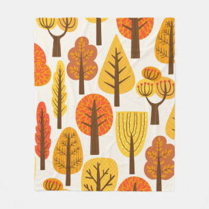 Cobertor De Velo Seamless pattern with trees. Autumn