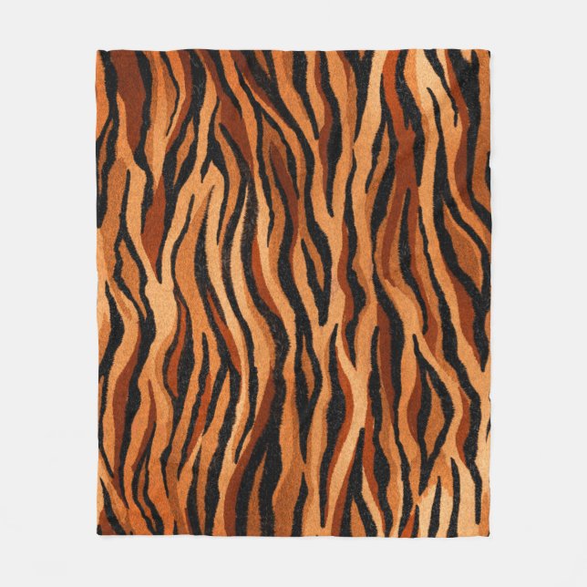 Cobertor De Velo seamless tiger skin pattern. hand drawn (Frente)