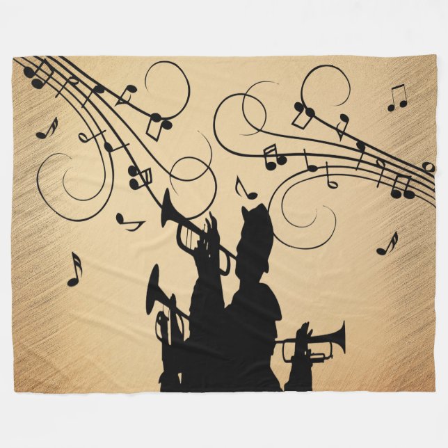Cobertor De Velo Seção de Trombetas Música Rústica (Frente (Horizontal))