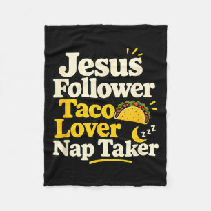 Cobertor De Velo Seguidor engraçado de Jesus Taco Nap Amante adorme