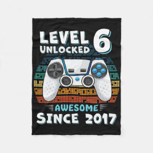 Cobertor De Velo Seis 6 anos Bday Filho Menino Divertido Gamer 6º 6