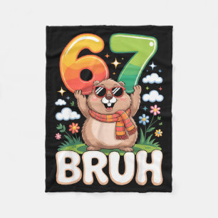Cobertor De Velo Seis Sete 67 Bruh Groundhog Engraçado 6 7 Meme Men