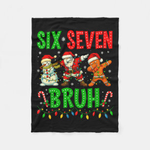 Cobertor De Velo Seis Sete 6 7 Meme Dabbing Papai Noel Gingerbread 