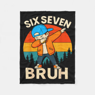 Cobertor De Velo Seis Sete Bruh 6 7 Número 67 Meme Dab Dabbing Meni