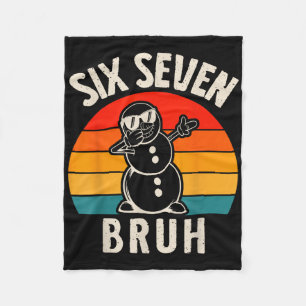 Cobertor De Velo Seis Sete Bruh Boneco de Neve 67 Meme Seis Sete Na