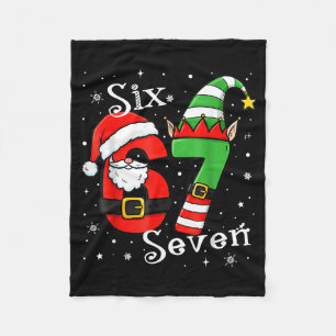 Cobertor De Velo Seis Sete Divertidos 67 Meme 6 7 Elfo Papai Noel N