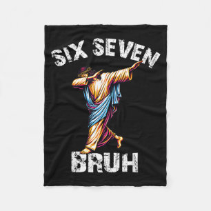 Cobertor De Velo Seis Sete Jesus Dabbing Natal 6 7 Meme 67 Crianças