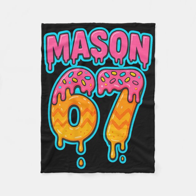 Cobertor De Velo Seis Sete Meme Mason 67 Sorvete Gotejamento Engraç (Frente)
