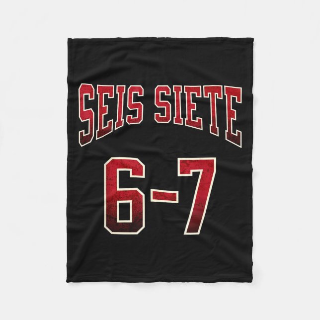 Cobertor De Velo Seis Siete 67 Spanish Srts Jersey Funny Six Seven  (Frente)