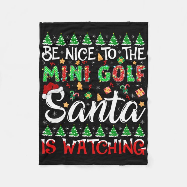 Cobertor De Velo Seja Bom Para Os Papais noeis De Mini Golfe Assist (Frente)