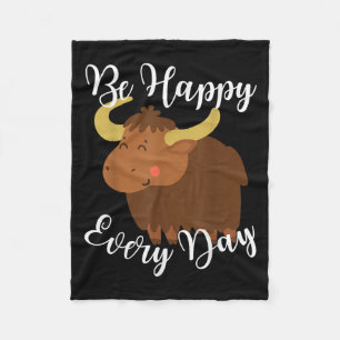 Cobertor De Velo Seja feliz todos os dias, gráfico gráfico de Yak b