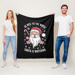 Cobertor De Velo Seja Gentil Com A Enfermeira O Papai Noel Está Obs