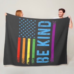 Cobertor De Velo Seja Gentil Lgbt Lgbtq Orgulho Gay Arco-íris