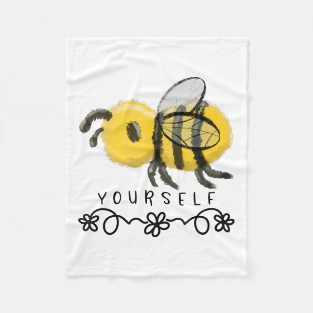 Cobertor De Velo Seja uma Abelha Bumblebee Fofa (Frente)