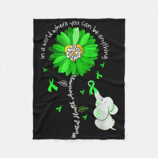 Cobertor De Velo Seja verde Fita Sunflower Mental Health Aware
