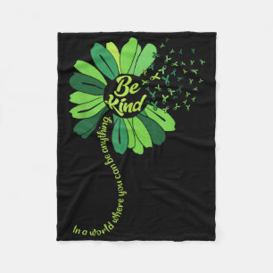 Cobertor De Velo Seja verde Fita Sunflower Mental Health Aware