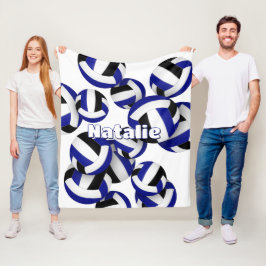 Cobertor De Velo seleção azul negra colorido volleybolas esportivo