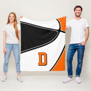 Cobertor De Velo seleção de basquetebol em laranja preto cores rapa