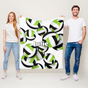 Cobertor De Velo seleção verde-clara negra cores decor de voleibol