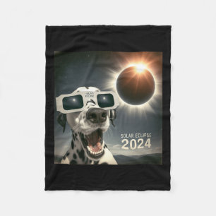 Cobertor De Velo Selfie Dalmaciano Mens Cão Eclipse Solar